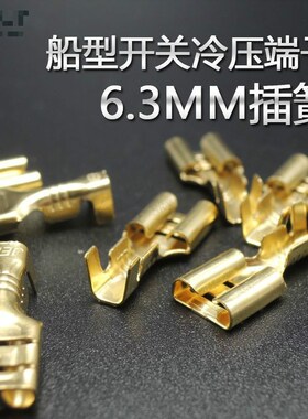插簧+护套冷压接线端子插拔式铜接插件母头电线连接器100套装铜线