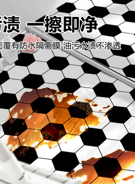 厨房防油地板贴h自粘浴室防水防滑瓷砖地板贴纸卫生间厕所橱柜翻