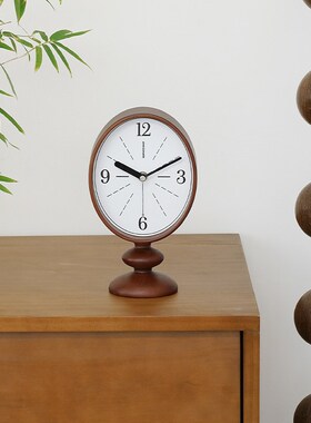 现代简约桌面时钟电视柜装饰摆件客厅玄关卧室高级感创意座钟表