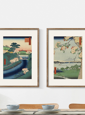 歌川广重江户百景 浮世t绘名画客厅餐厅玄关装饰画书房日式挂画
