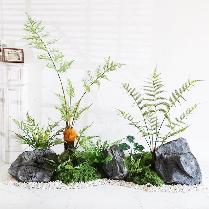 仿真金丝蕨盆栽禅意造景落地猴头蕨类盆景室内装饰假树仿真绿植,淘宝优惠券,粉丝福利购,淘宝优惠卷
