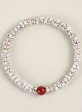 海南星月菩提手串迷你米珠手链女手链高密度绿松石蜜蜡南红