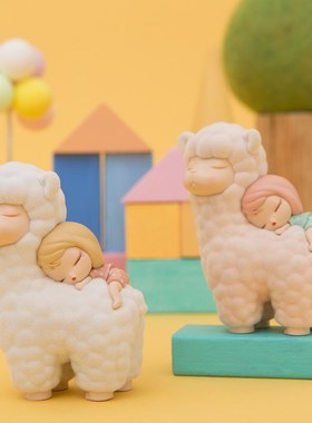 可米生活 白夜童话 牧羊t午后Lite植绒款摆件车饰品礼物小礼品