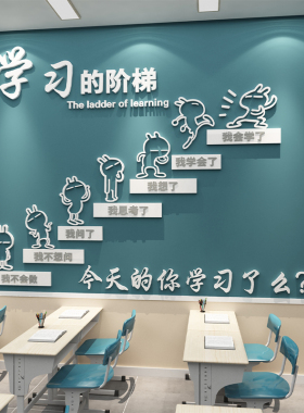 班级布置教室装饰初高中学校文化墙励志标语培训机构背景墙面贴纸