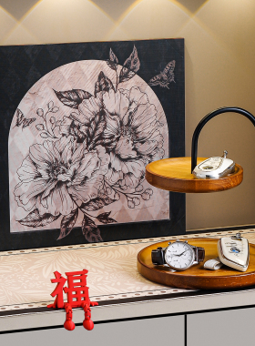 中古风玄关装饰摆件放钥匙收纳