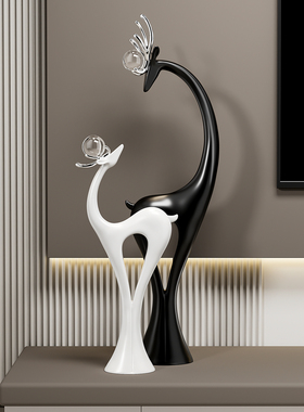 哇塞，壁龛竖高福鹿大摆件