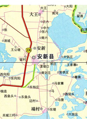 2024新款 雄安新区主要区域地图墙贴 交通M行政区划图 装饰画海报