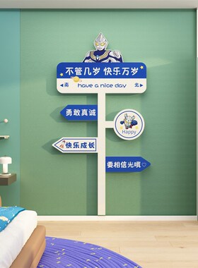 网红儿童房区墙面装饰画墙贴纸公主女孩房间用品R改造床头卧室布