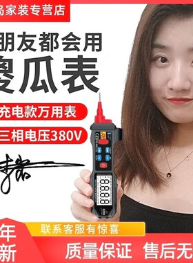 德国进口晨洲岛迷你小型全自动笔式家用维修电工表笔万用表智能高
