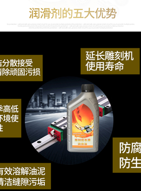 雕刻机润滑油导轨滑块封边开料机数控轨道丝杆激光专用68号润滑油