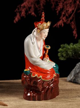 景德镇无语佛陶瓷雕塑摆件博物馆周边文创沉思罗汉中式旅游纪念品