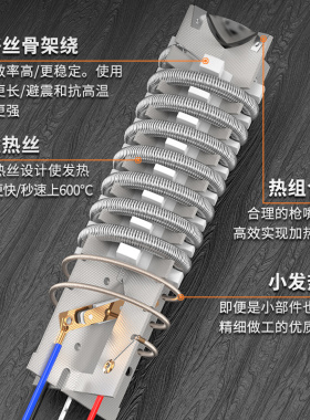 热风枪配件发热芯塑料焊枪四线五线分体式发热心发热丝陶瓷电阻丝