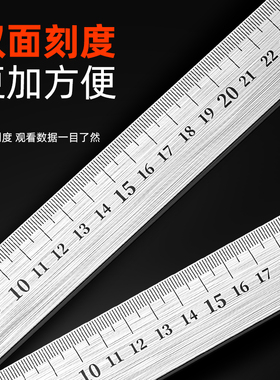 不锈钢三角尺高精度加厚90度木工角尺45大号拐尺铝合金三角板