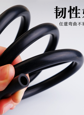 黑色硅胶管软水管弹力吸粮机耐高温抗老化绝缘胶管工业级加厚定制