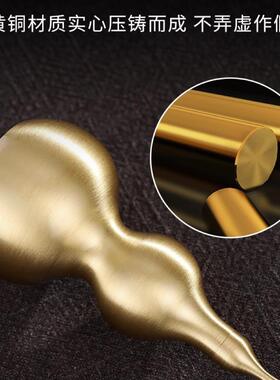 纯铜葫芦镇宅招财家居装饰品铜工艺品办公室风水摆件可打开小大号