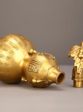 厂家铜葫芦纯黄铜开口葫芦摆件平安有福葫芦百福葫芦四神镇宅