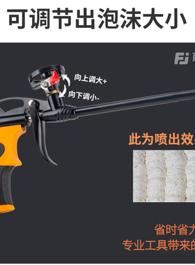 藤原全金属填缝枪易清洗聚氨酯泡沫发泡剂专用全氟碳枪发泡胶枪