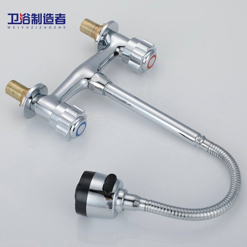 铜15CM公分双把双孔老式面盆水龙头冷热 旧式盆厨房盆龙头20孔距,淘宝优惠券,粉丝福利购,淘宝优惠卷