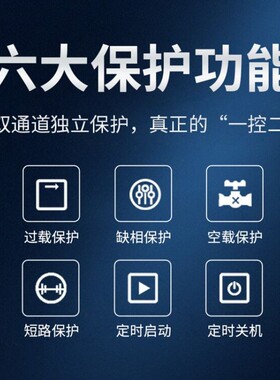 智能三相一控二智能水泵控制器380V自动排污一用一备水泵控制箱