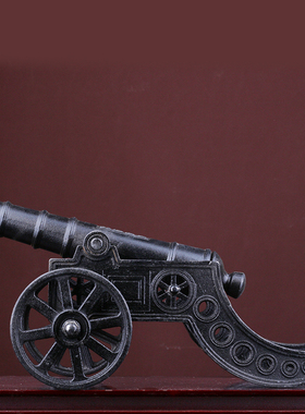 客厅装饰中式摆件铁o艺大炮摆件大炮模型铜炮家居饰品公司开业礼