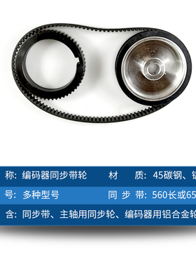 数控机床主轴编码器同步轮 普车改数控同步带5815编码器同步轮