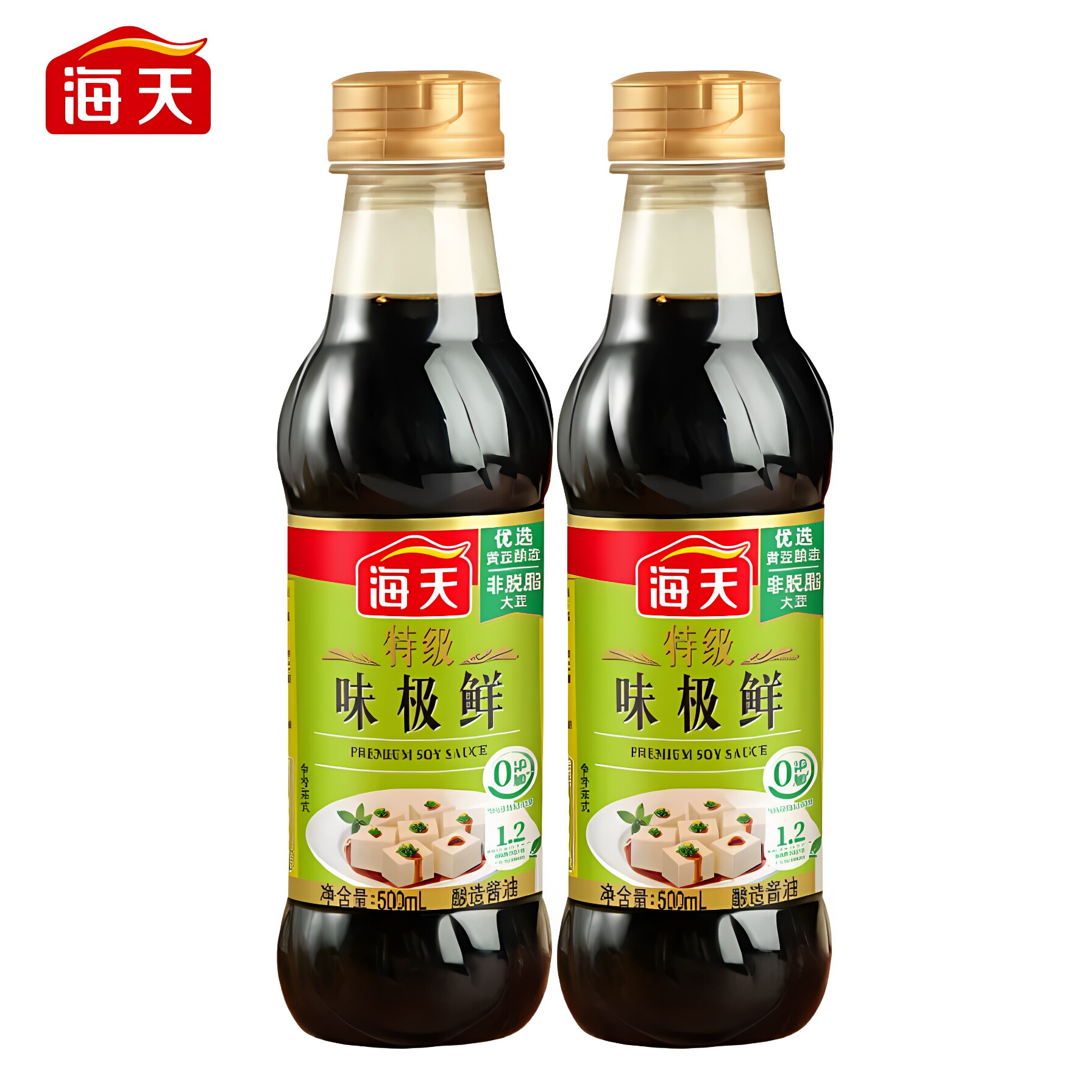 海天特级味极鲜500mlPer瓶酿造酱油生抽凉拌炒菜蒸煎鱼厨房调味品 蒸油实拍商品图
