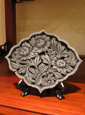 富贵牡丹花开富贵中式p装修饰品新婚礼物中国风送老外商务礼品摆