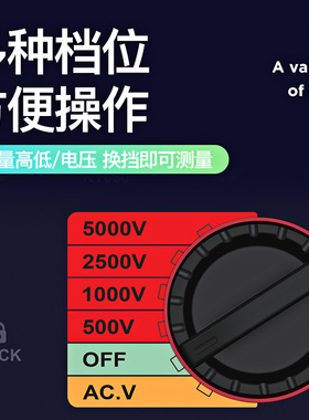日本三量高压兆欧表数字高精度1000摇表2500V绝缘电阻测试仪5000V