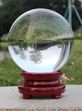 特大超大号水晶球黄紫白色透明玻璃人H造办公桌摆件酒店前台房地