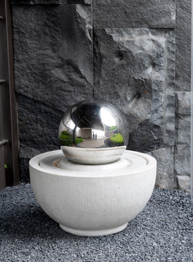 财源滚滚流水摆件庭院自循环x水景转运球落地喷泉客厅桌面生财大