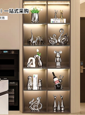 酒柜装饰品摆件创档客厅餐边柜玄关轻奢Q家居房间装饰摆件