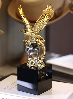 大展鹰轻奢办公室摆件领导高档桌面大鹏展P翅客厅酒柜软装饰品