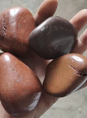 雨花石抛光鹅卵石造景铺路五彩雨花石绿I化黄色红色黑色白色鹅卵
