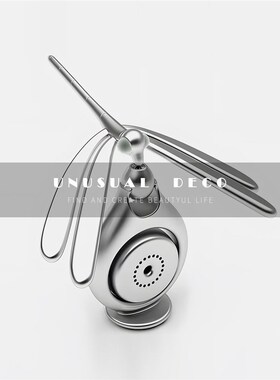 S 橘色皮d革相框架卧室房间床头柜精致小摆件蜻蜓香薰挥发器