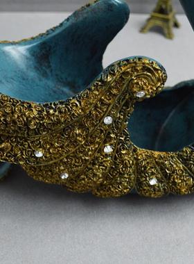 欧式玫瑰天鹅酒架家居饰品玄关客厅装饰品样板间摆设酒柜工艺品