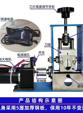 小型剥线机废铜线家用拨线神器废旧电缆去皮机电线剥皮机自动电动