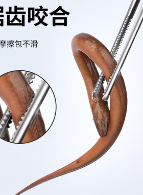 不锈钢黄鳝夹子鳝鱼泥鳅螃蟹钳子防滑脱控鱼器多功能专用赶海神器