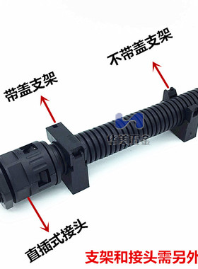 PP阻燃塑料波纹管闭开口防火蛇皮保护穿电线套管监控汽车线束软管