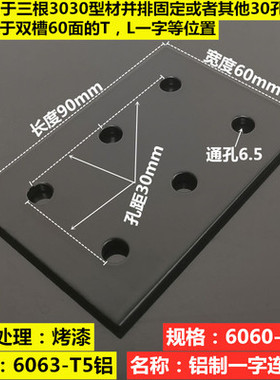 型材表面加固件垂直连接板15152020303040405060808090一字连接件