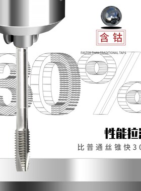 进口机用丝锥盲孔铝用机攻丝锥M2.5M3M4M5M6M8M10M12螺旋丝攻先端