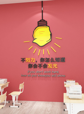 教室布置装饰班级环创文化标语初高三补习自习育培训机构励志墙贴