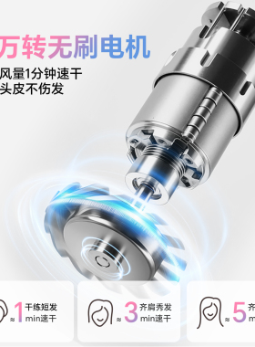 名创优品高速吹风机负离子护发