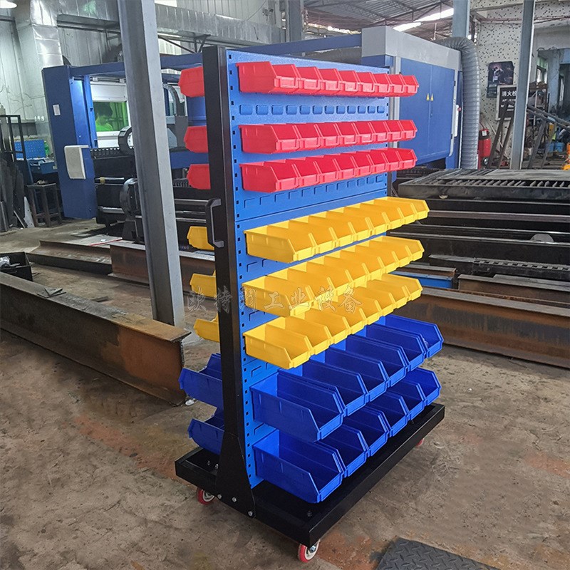 Workshop screw classification storage rack hardware tool rack mobile B material organizing rack hole board display rack tool hanger