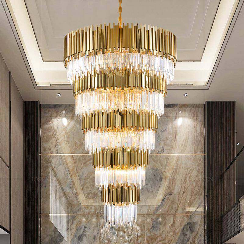 复奢式楼吊灯轻后现大代别墅跃层客厅楼楼长吊中灯酒164店高档灯,淘宝优惠券,粉丝福利购,淘宝优惠卷
