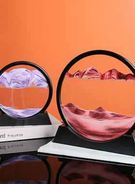 流沙画摆件创意家居客厅酒柜电视柜办F公室轻奢解压沙漏礼物装饰