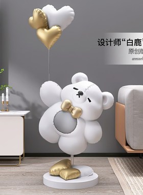 潮玩熊客厅大型落地摆件家居装饰品电视J柜旁轻奢雕塑乔迁新居礼