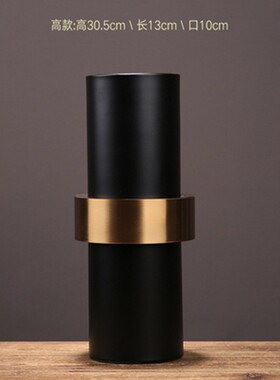 创意轻奢金属花瓶欧式客厅样y板间桌面家居软装插花花器装饰品