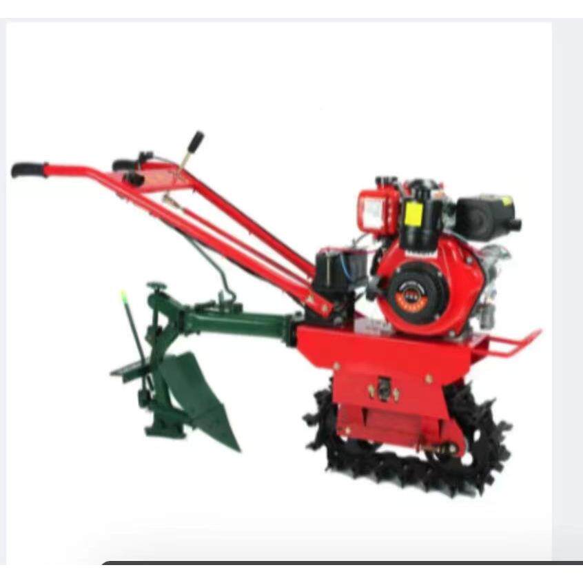 Single chain track groove belt ZVL micro-tillage hand-held agricultural tillage machine start-up fruit garden shed land plowing machine