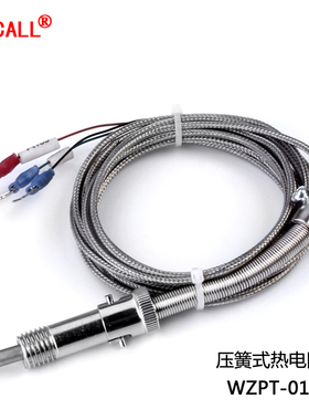 伊莱科压簧式热电阻 热电偶 Pt100 温控仪探头 传感器  WZPT-01