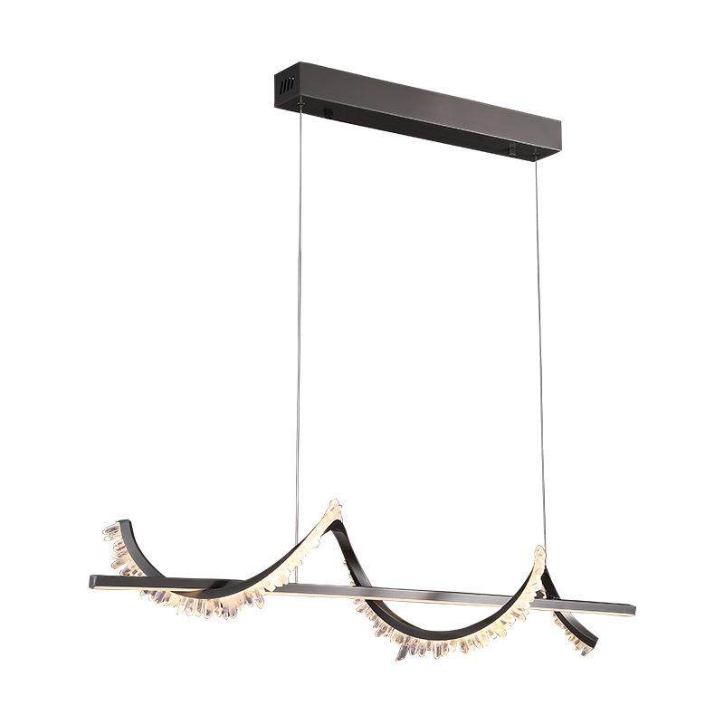 0252新款现代RY-20220简约轻奢天然水晶黑色不锈餐钢厅吧台设后计,淘宝优惠券,粉丝福利购,淘宝优惠卷